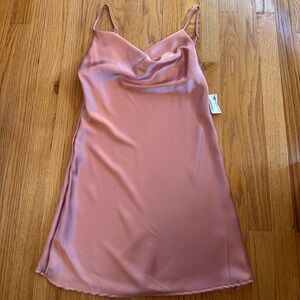 Sleek Pink Slip Dress